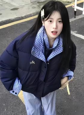 学院风韩系甜美棉袄女款2025新款冬季加厚棉衣短款面包服外套棉服