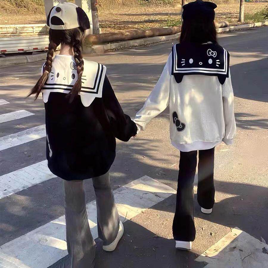 海军可爱开衫凯蒂拉链日系卫衣