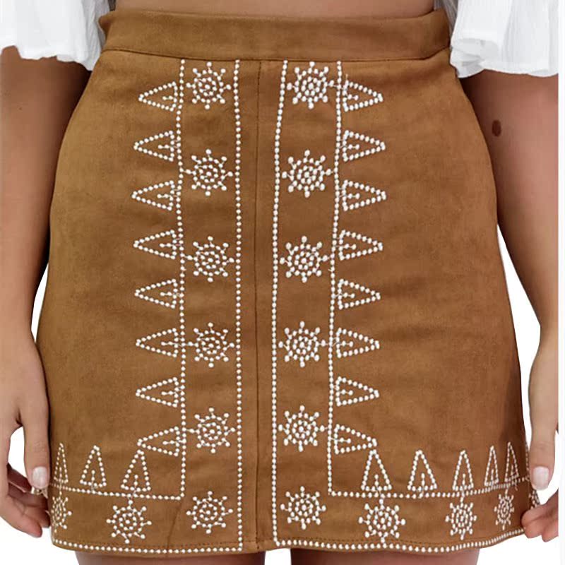 - original single symmetrical embroidery suede wrap hip在類目 女裝/女士精品, 半身裙中 - 來自Buy2taobao.com提供專業的淘寶代購服務
