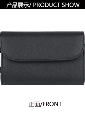 物业管家男女工作黑色皮料腰包 时尚商场珠宝导购店员柜姐腰挎包