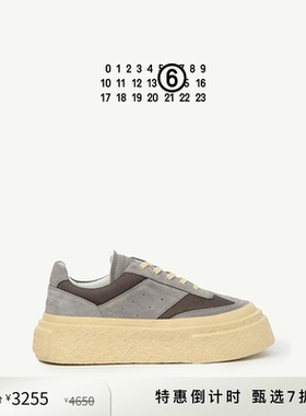 [特惠倒计时]MM6厚底撞色徽标休闲通勤单鞋增高鞋浅口运动鞋子