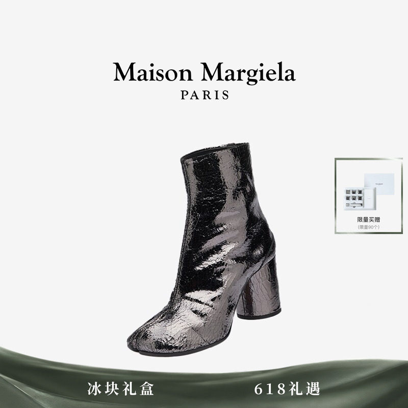 [限量买赠]Maison Margiela马吉拉Tabi分趾破镜靴子高跟鞋女士8cm