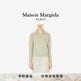 V领毛衣上衣 早秋新品 Maison Margiela马吉拉四角缝线Polo针织衫