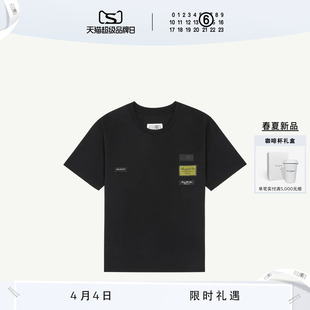 MM6数字标签日常休闲通勤圆领短袖 T恤内搭情侣上衣衣服 春夏新品