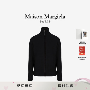 Maison Margiela马吉拉黑色高领针织长袖毛衣开衫上衣