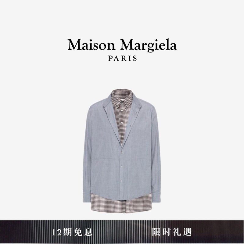 [早秋新品]MaisonMargiela马吉拉四角缝线长袖衬衫上衣线下同款