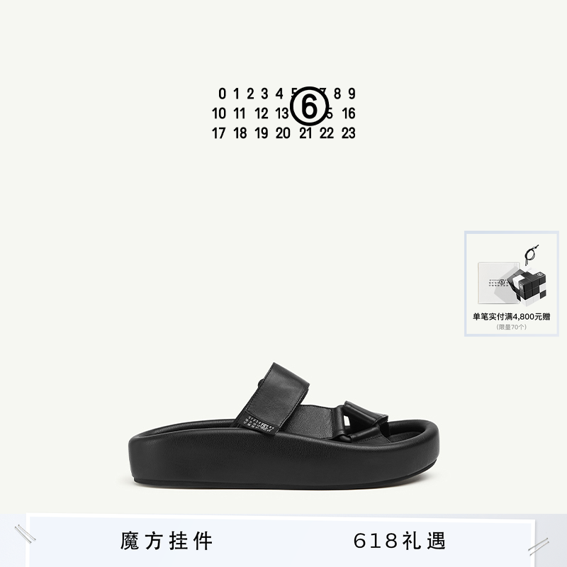 [12期免息]MM6徽标魔术贴凉鞋拖