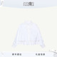 MM6童装 上衣 数字Logo标志褶皱效果休闲简约白色衬衫