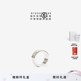 [礼物]MM6数字Logo雕刻小众简约宽版戒指设计感指环情侣对戒首饰