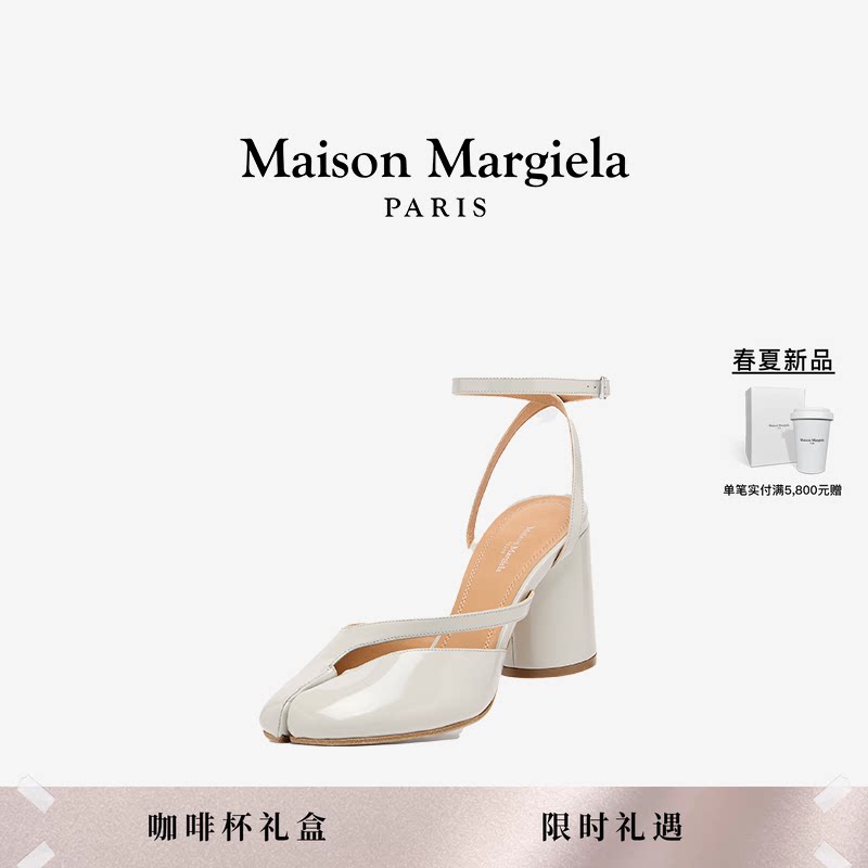 [春夏新品]MaisonMargiela马吉拉Tabi分趾高跟鞋粗跟凉鞋女8cm