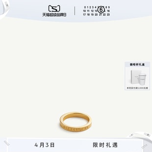 MM6小众设计数字Logo窄型戒指指环高级感情侣对戒首饰 12期免息