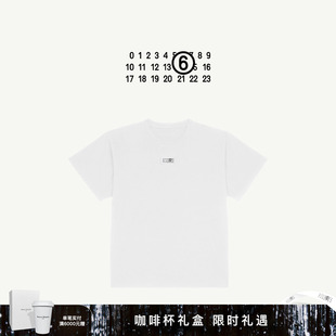 MM6数字Logo圆领短袖 T恤内搭棉质宽松OVERSIZE情侣上衣