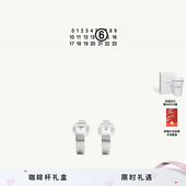 首饰 耳环耳钉耳饰4mm情侣款 礼物 MM6数字Logo雕刻简约时尚