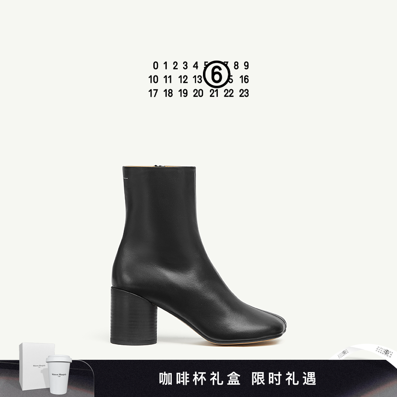 MM6女士高跟中筒靴踝靴