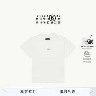 [12期免息]MM6数字Logo标签短袖白T恤打底衫休闲宽松上衣情侣衣服