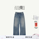 休闲通勤长裤 MM6数字徽标做旧效果宽松直筒牛仔裤 弯刀裤 子