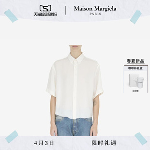 MaisonMargiela马吉拉休闲通勤白色衬衫 中袖 上衣衣服 春夏新品