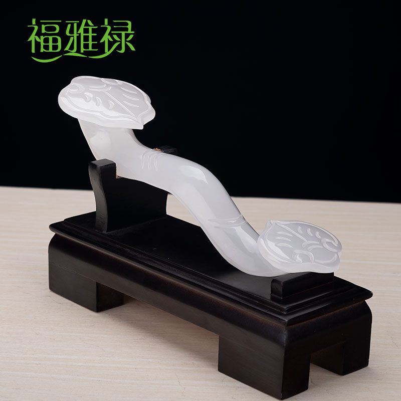 玉如意摆件中式传统经典吉祥开业乔迁礼品客厅玄关门厅工艺摆设