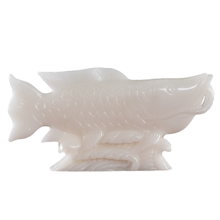 天然玉石金龙鱼摆件客厅装饰品财源摆件新家礼物乔迁礼品开业贺礼