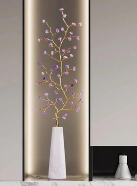 发财树玄关壁龛电视柜紫水晶