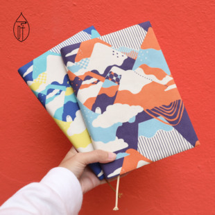 手帐余白hobo/a5/a6/b6/tn 书衣 手工手账手作可调节布艺书衣定制