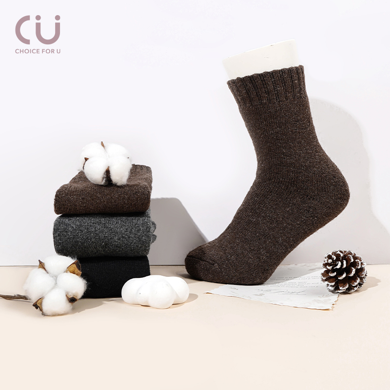 CU诚棉优品亲肤保暖女加厚中筒袜