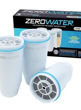 美国代购ZeroWater 5级滤芯替换装高效过滤纯净饮用水 ZR-003