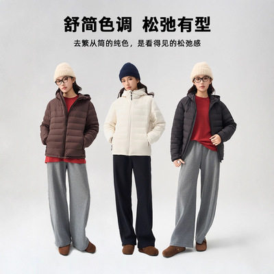 90白鹅绒轻薄羽绒服女连帽短款秋冬新款高级外套休闲显瘦时尚保暖