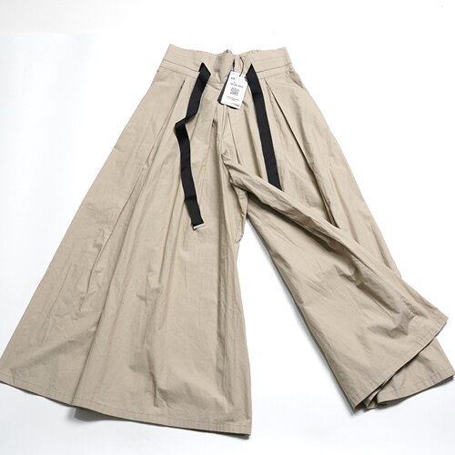 JCC studio日系带半松紧腰通勤收腰显瘦九分裤大脚裤SDW66-76L88