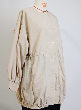 JCC STUDIO日系外贸尼龙料通勤宽松休闲春秋中长款外套工装