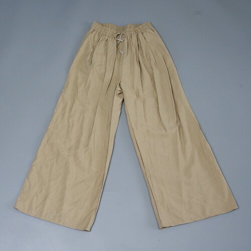 JCC studio日系系带松紧腰宽松休闲裤W70-98L102