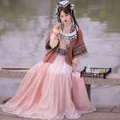 汉服女宋制半袖 裳云兮原创 燕奴娇 褶裙苗疆女子少女民族风春夏