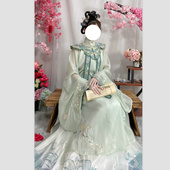 裳云兮幽兰原创汉服女明制斜襟立领长衫 齐腰褶裙传统汉服云肩春夏