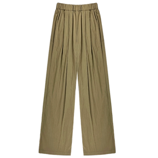 冰丝阔腿裤子女夏薄款宽松褶皱仙女凉凉裤垂感防晒速干棉麻山本裤