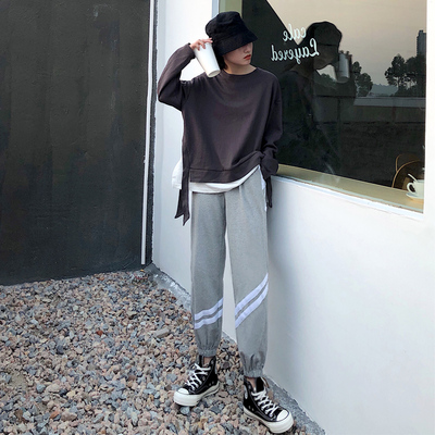 运动裤宽松束脚裤子休闲裤卫裤