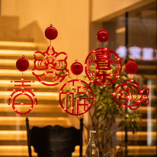 2026马年新年过年发光挂饰装饰品春节室内家用卡通彩灯布置小挂件