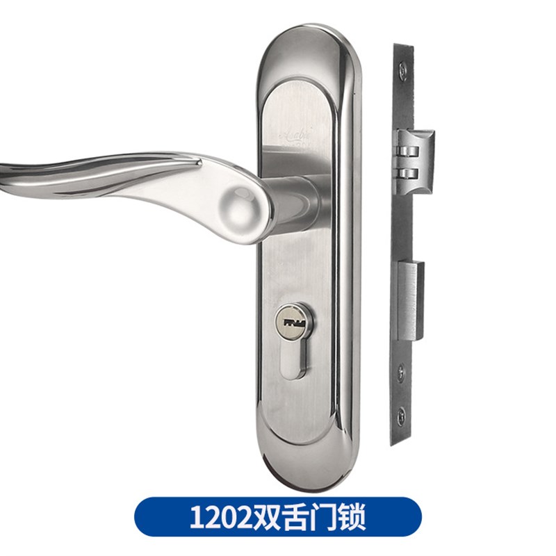 金色门锁不锈钢门锁304D房间门锁加厚欧式实木门锁具门用五金