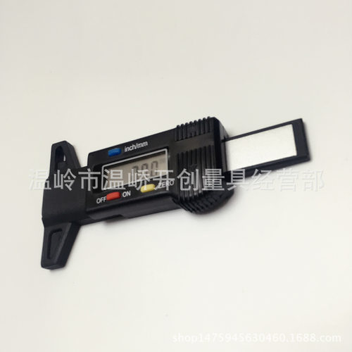 进出口碳纤维塑料电子数显轮胎花纹深度尺0-25mm胎纹尺
