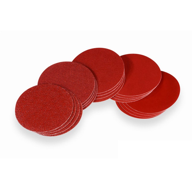 5寸耐磨工业圆盘砂纸背绒干磨圆盘抛光砂纸无孔大颗粒100片