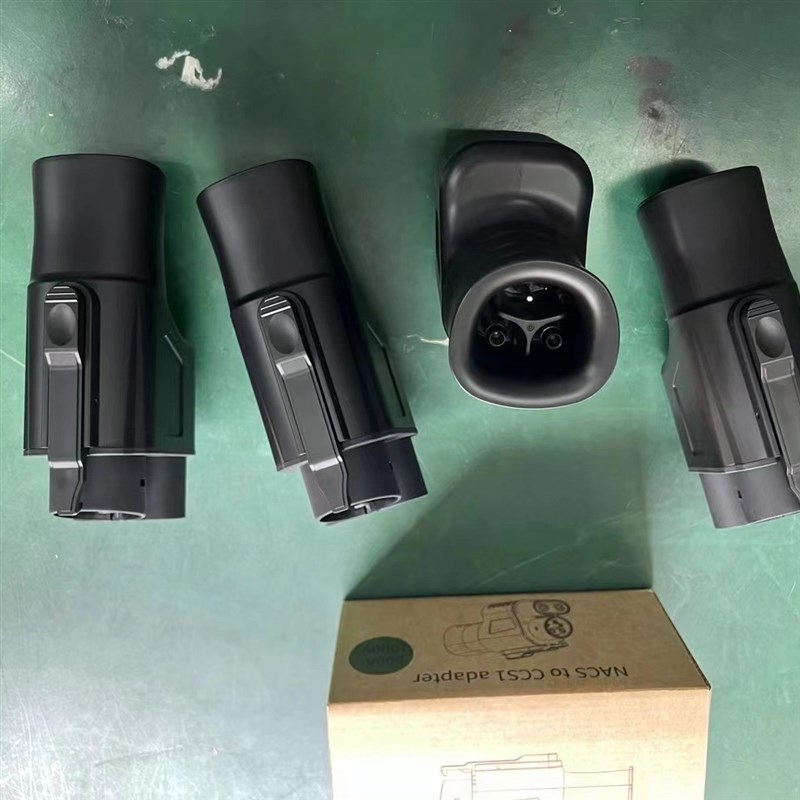 新品Tesla to ccs1特斯拉转美标直流转接头充电头250KW转接器