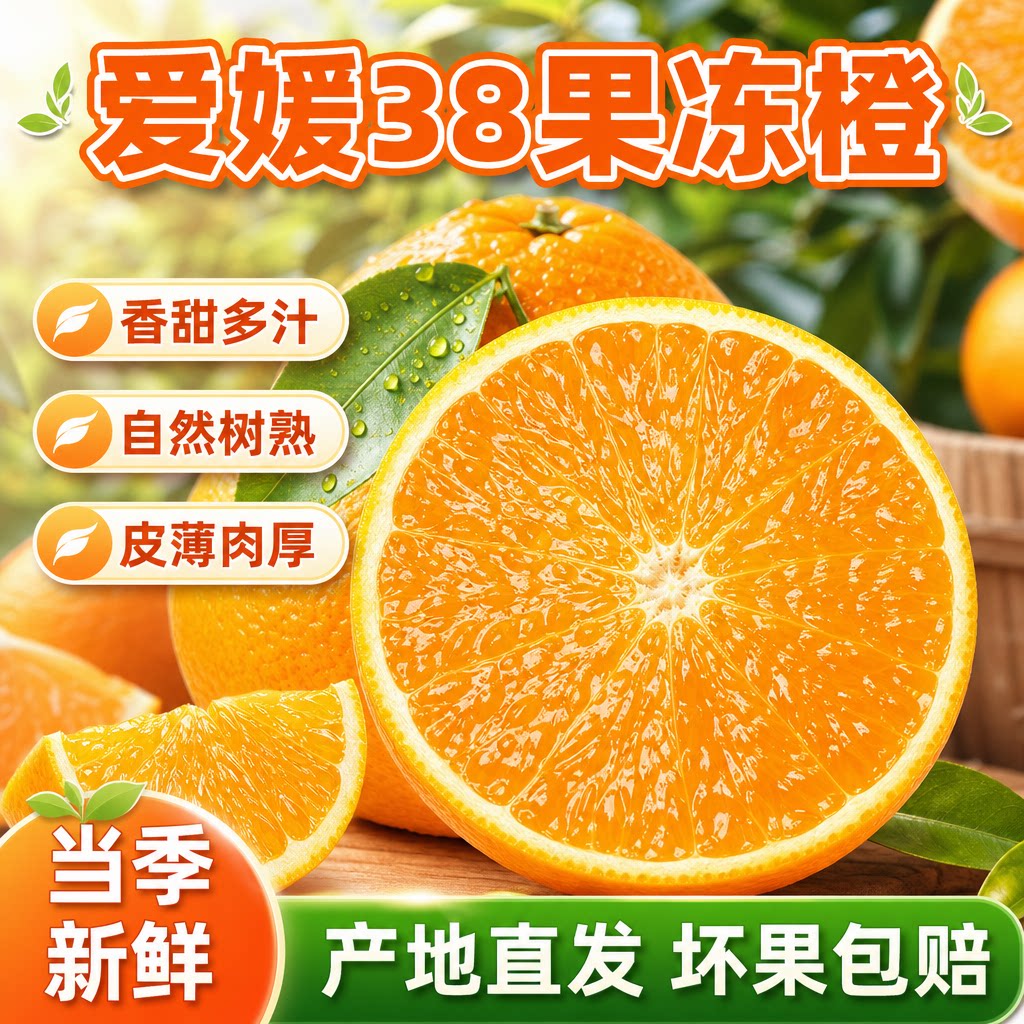 现采现发38号爱媛果冻橙品质一流图片