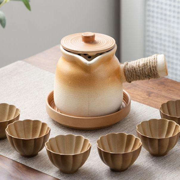 罐罐壶可明火干烧围炉煮茶便携包炒茶大容量烤奶罐煮茶壶陶瓷户外