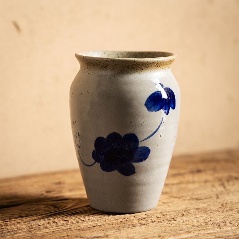 多肉花盆陶瓷简约粗陶捏花手绘家用阳台创意个性造型专用盆盆透气