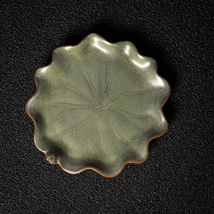 陶瓷多肉花会托盘创意底盘接水盘创意莲花四方圆形底座