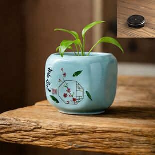 多肉花盆陶瓷创意中国风喜乐个性造型透气简约有孔植物盆栽装饰