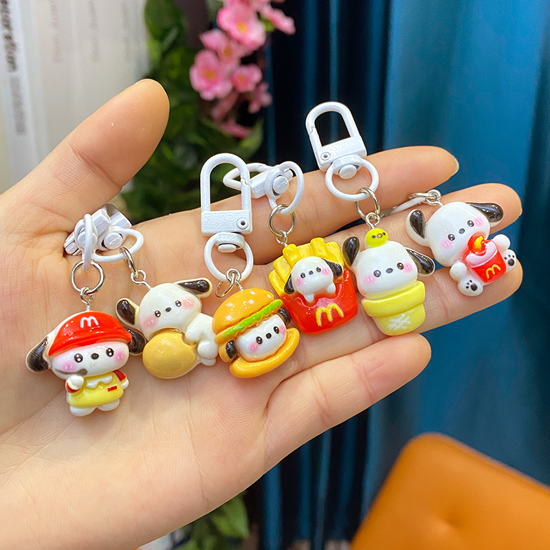 艾莉姿可爱卡通小白狗钥匙扣