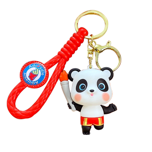 熊猫运动员篮球火炬羽毛球乒乓球大熊猫奥运大运会钥匙扣挂件个性