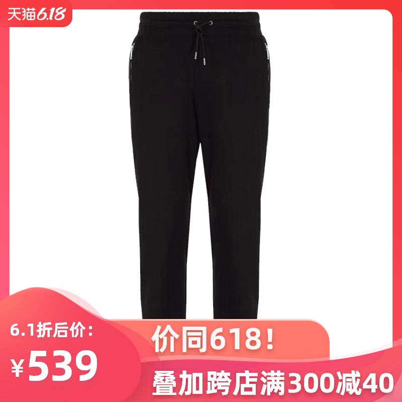 Armani阿玛尼休闲裤春夏新款男装卫裤宽松运动束脚抽绳裤正品