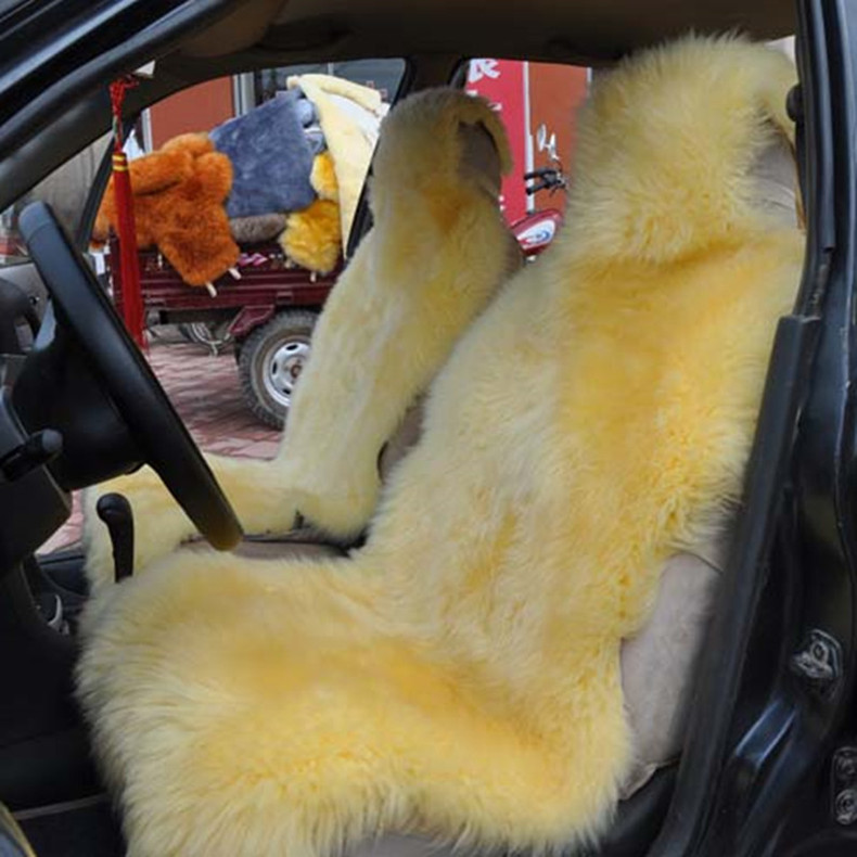特价促销纯羊毛皮毛一体澳洲汽车坐垫后排驾驶座长毛真皮靠背冬季