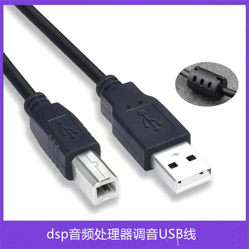 汽车音响DSP功放音频处理器USB纯铜带磁环电脑调音安卓T口调音线